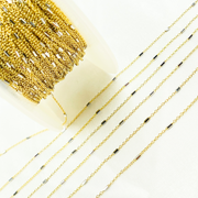 14k Solid Gold Tube Satellite Two Tone Chain